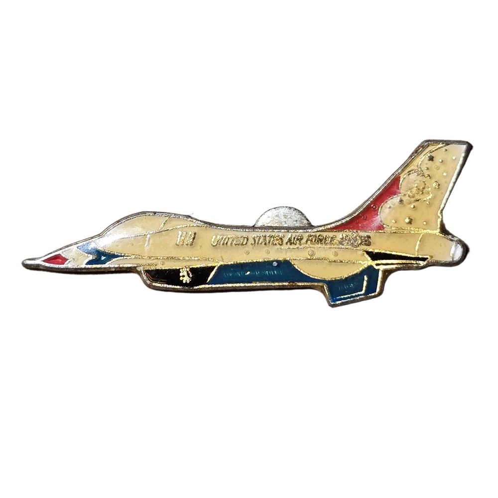 Vintage USAF Thunderbirds Jet Viper F-16 Fighting Falcon Lapel Vest Hat Pin K28